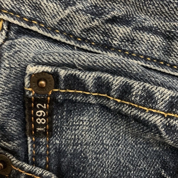 Abercrombie Jeans kids 16 28x29 Blue Dark Wash button Fly straight - Picture 12 of 12